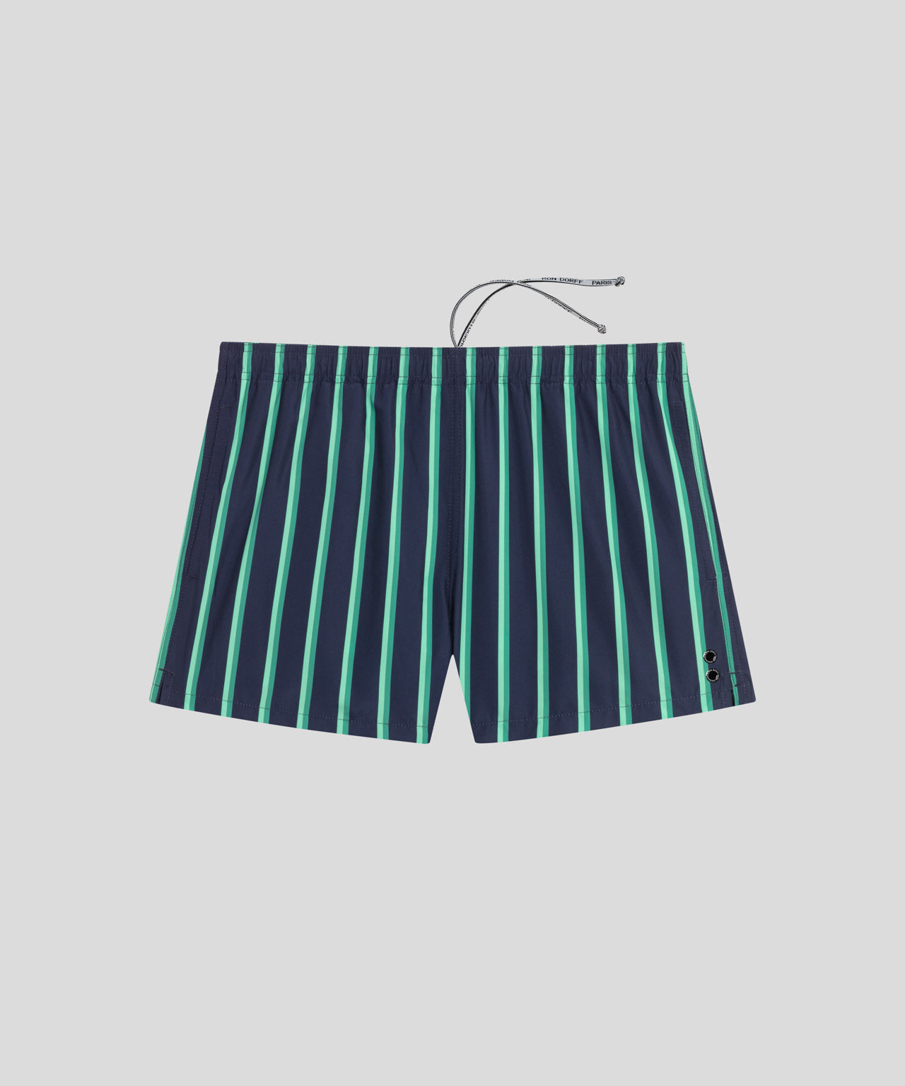 Swim Shorts Retro Stripes: Pistachio Green / Navy