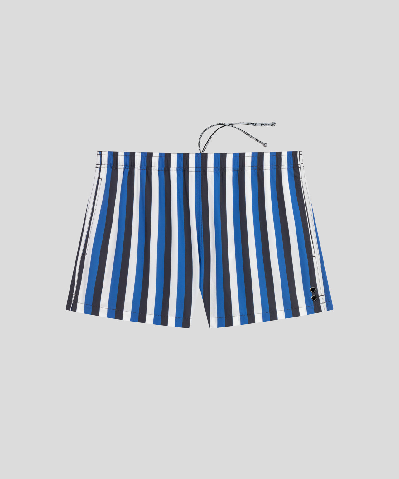 Swim Shorts Tricolor Vertical Stripes: Greek Blue / Navy / White