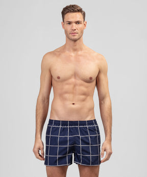 Swim Shorts Checkers: Navy