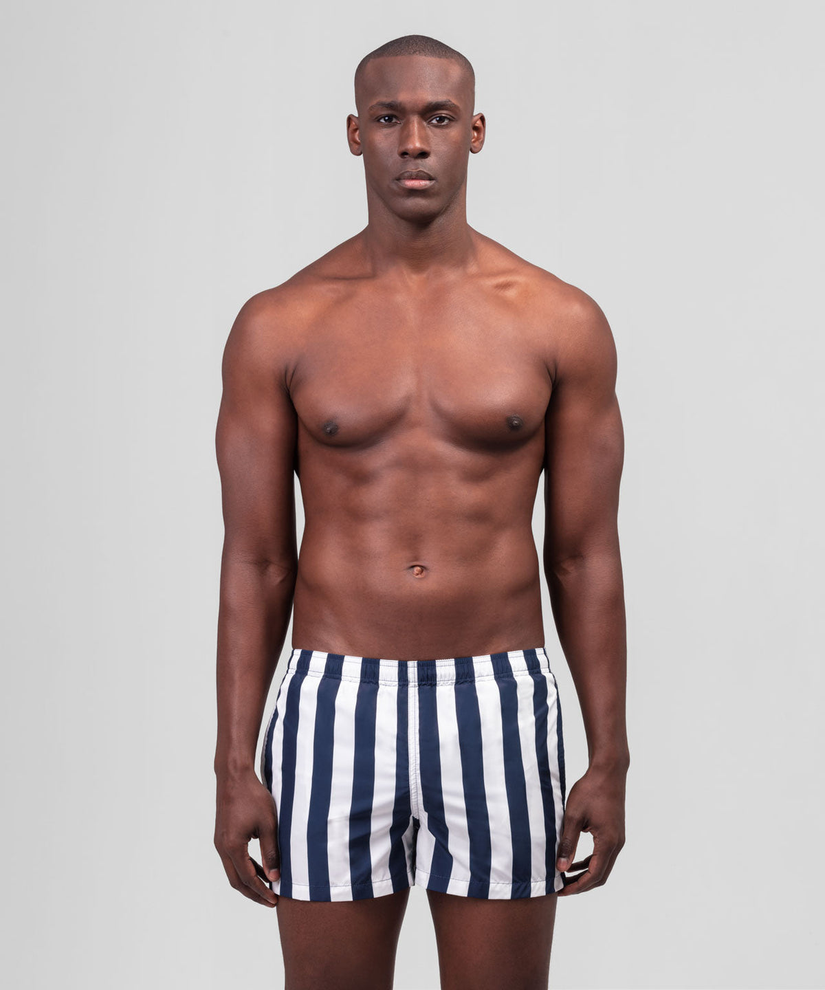 Swim Shorts Vertical Wide Stripes: Navy/White