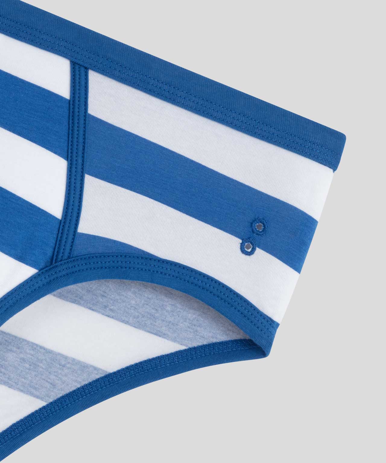 Y-Front Briefs Wide Stripes: Greek Blue / White