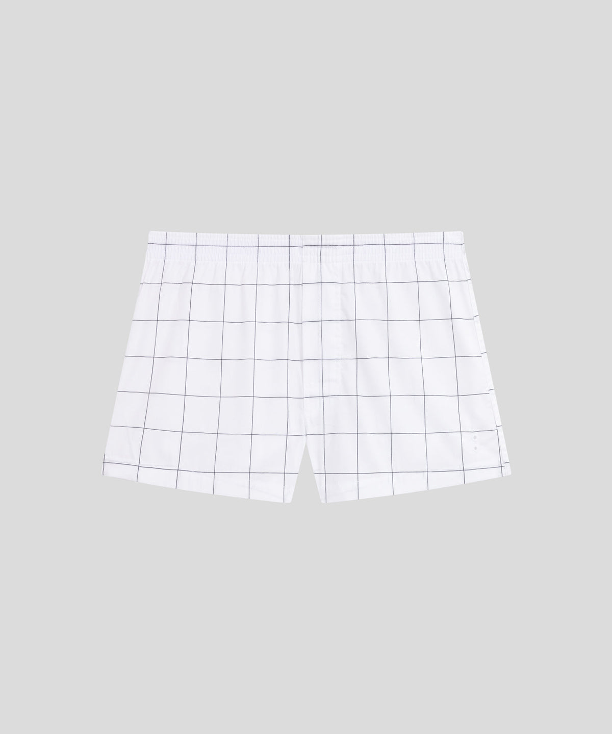 Boxer Shorts Checkers: White
