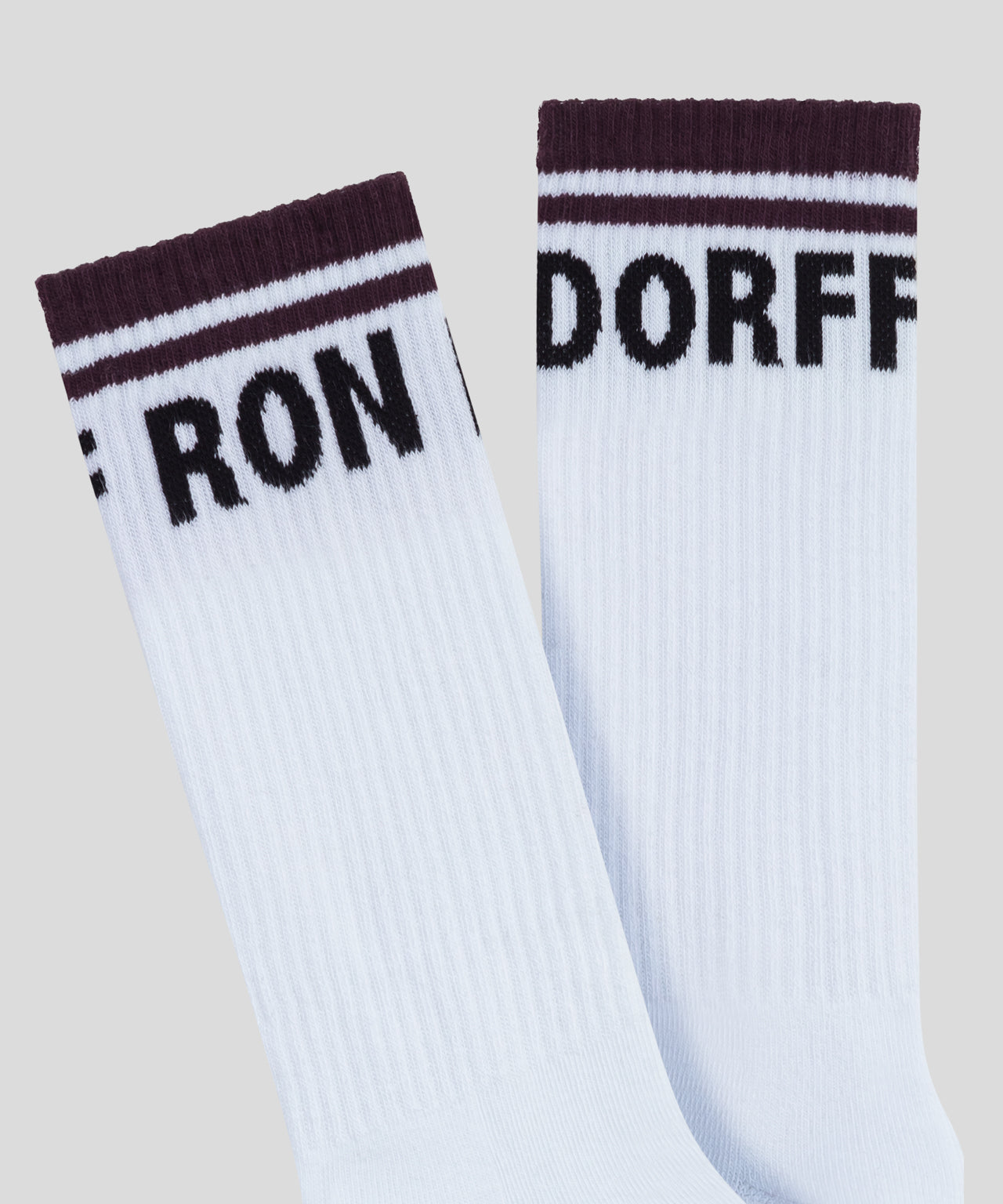 Sports Socks RD w. Stripes: Deep Plum