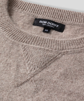 Cashmere Sweater: Heather Beige