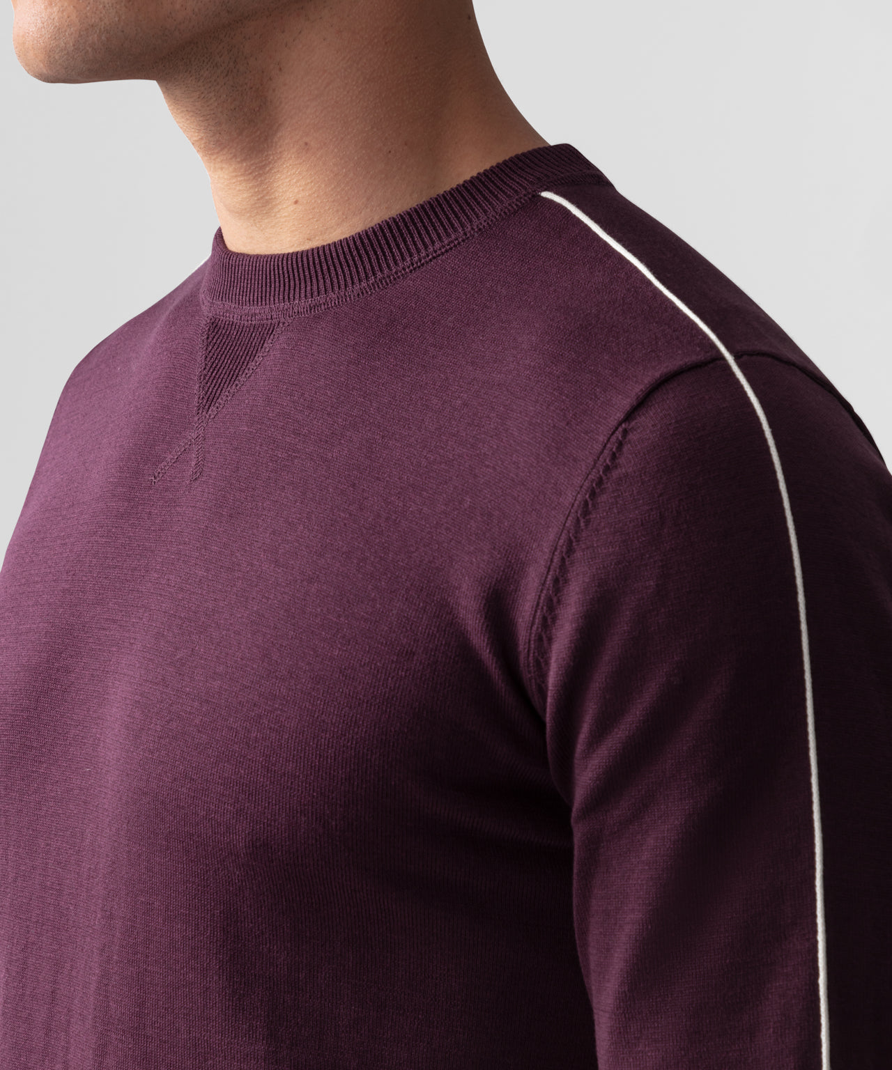 Cotton Silk Sweater: Deep Plum