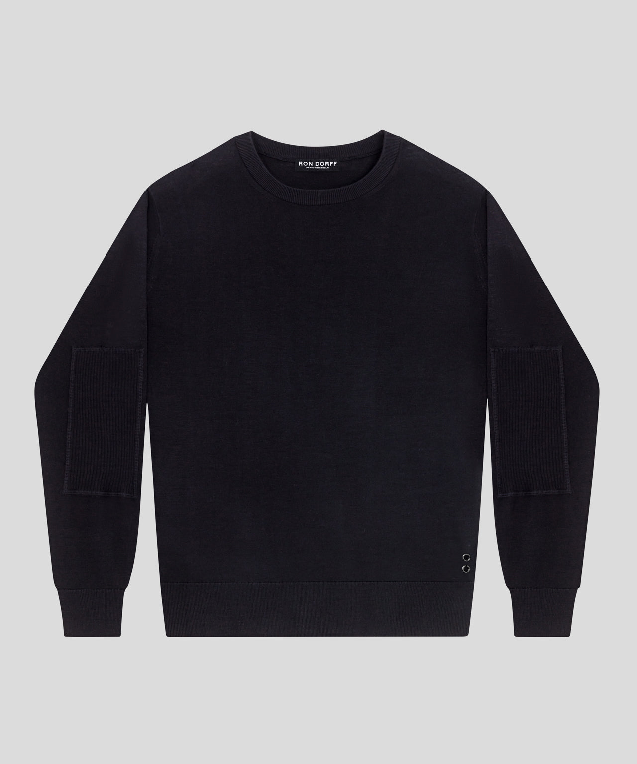 Light Merinos Wool Army Sweater: Black