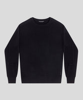 Light Merino Wool Army Sweater: Black