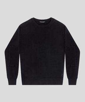 Light Merino Wool Army Sweater: Black