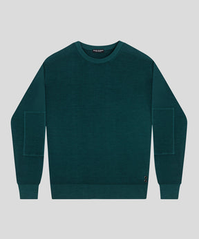 Light Merinos Wool Army Sweater: Green Night