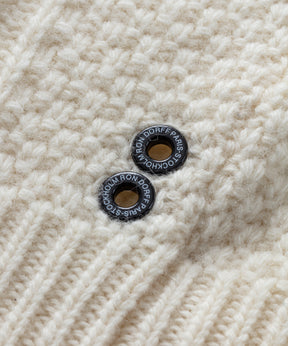 Wool Cashmere Telemark Sweater w Zip: Off White