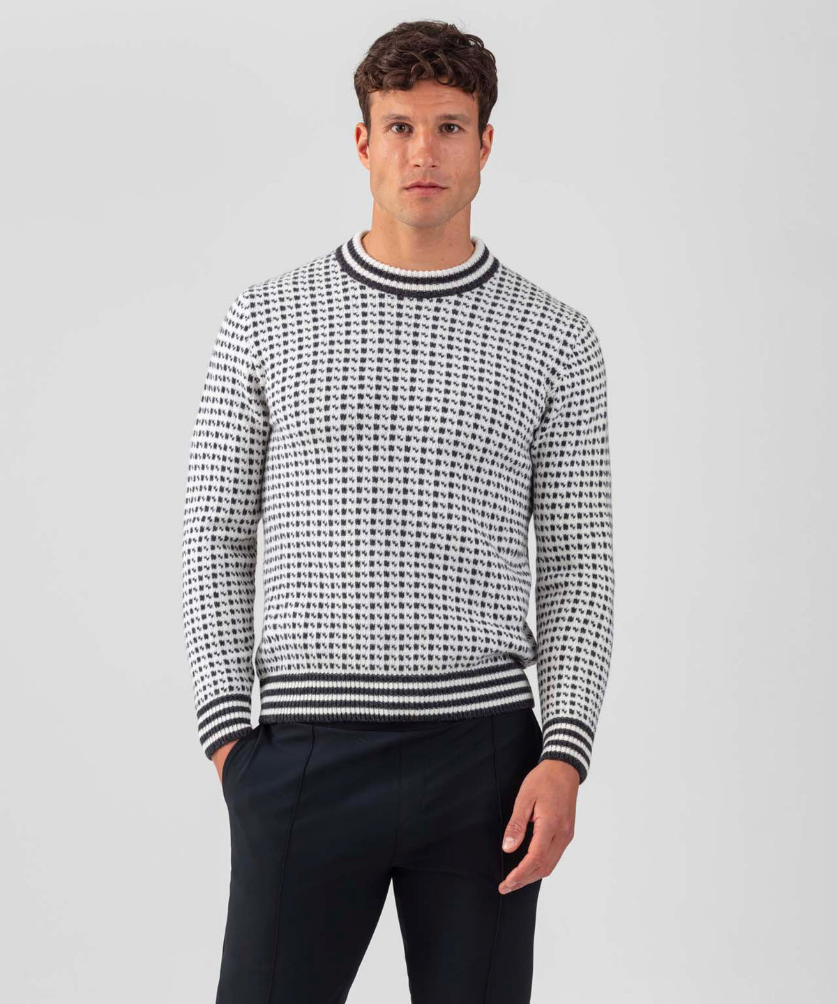 Swedish Fisherman Wool Sweater: Off White