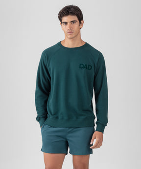 Organic Cotton Sweatshirt "DAD": Green Night