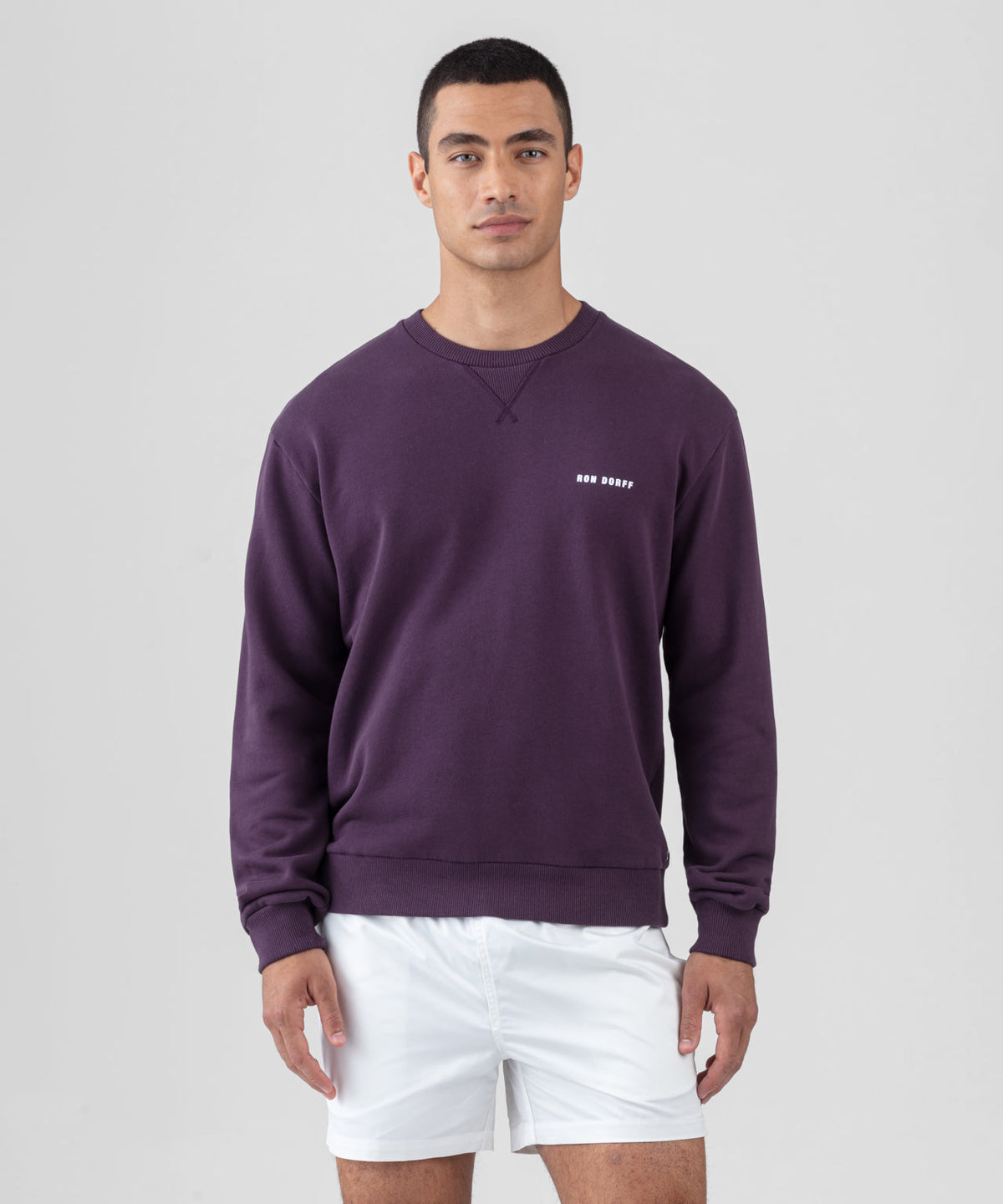 Organic Cotton Relaxed Fit Sweatshirt: Deep Plum