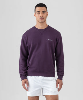 Organic Cotton Relaxed Fit Sweatshirt: Deep Plum