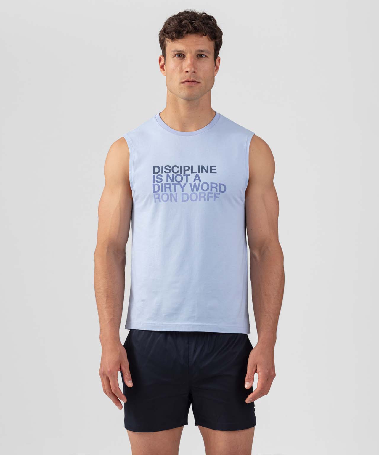 Organic Cotton Sleeveless T-Shirt Discipline: Cloudy Bay