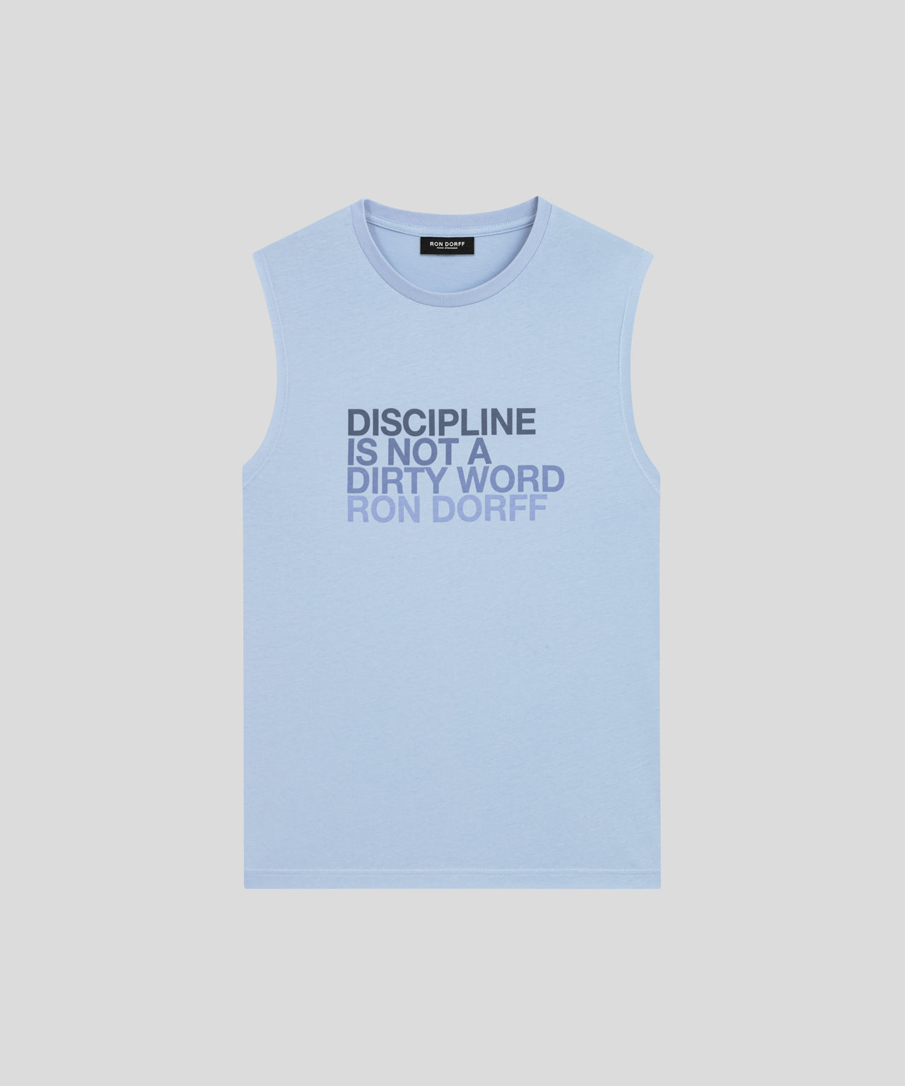 Organic Cotton Sleeveless T-Shirt Discipline: Cloudy Bay