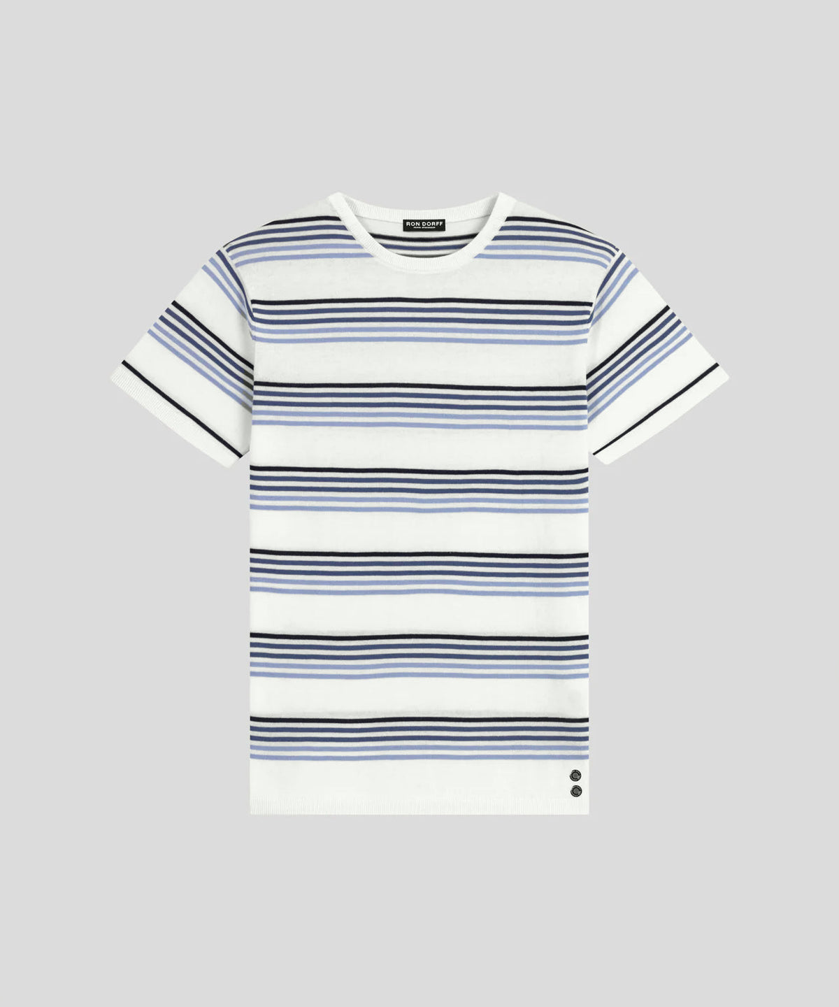Knitted Striped T-Shirt: Off White