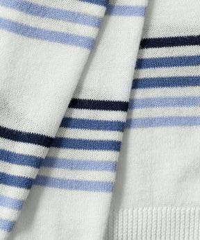 Knitted Striped T-Shirt: Off White