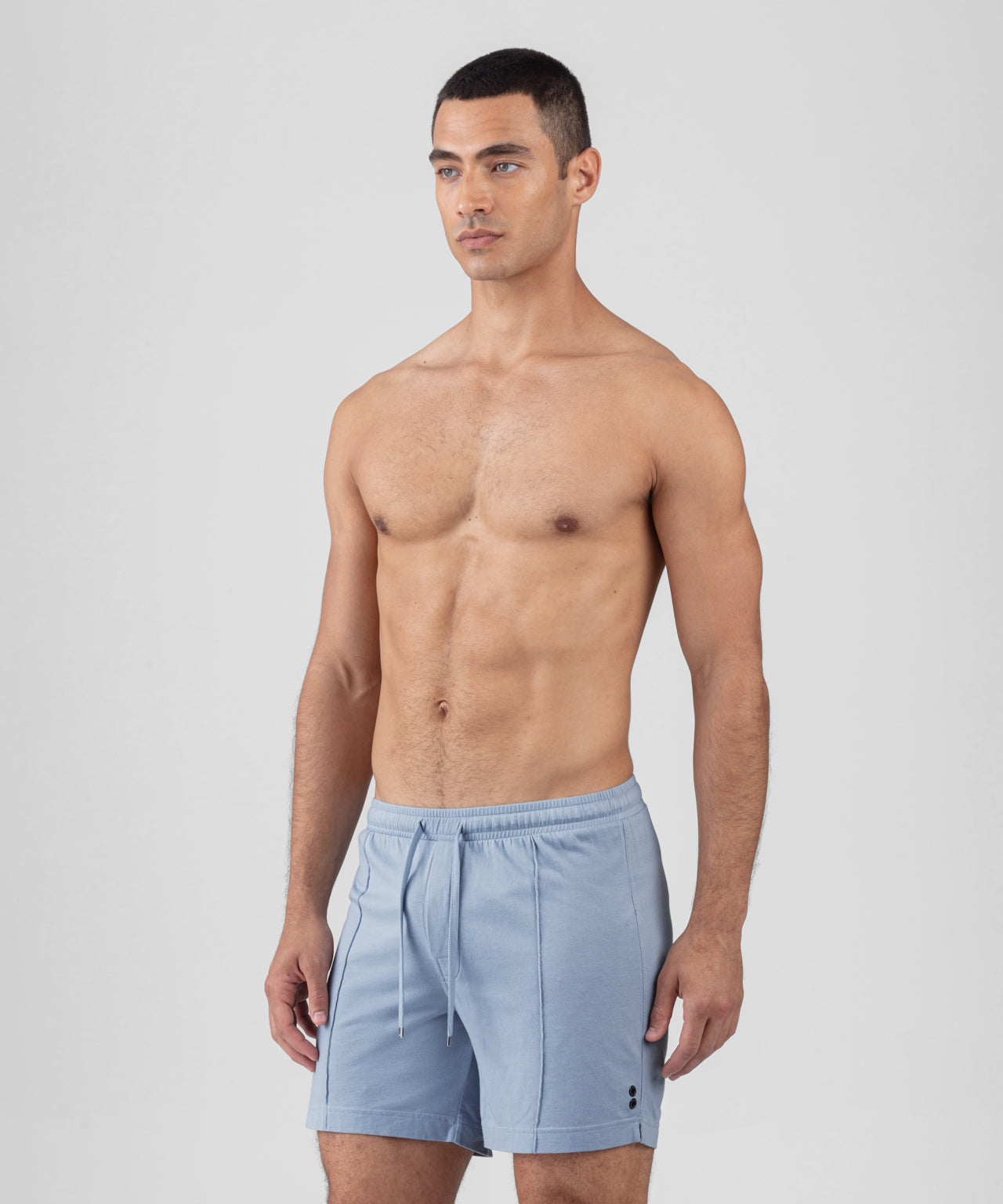 Cotton Modal Home Shorts: Dusty Blue