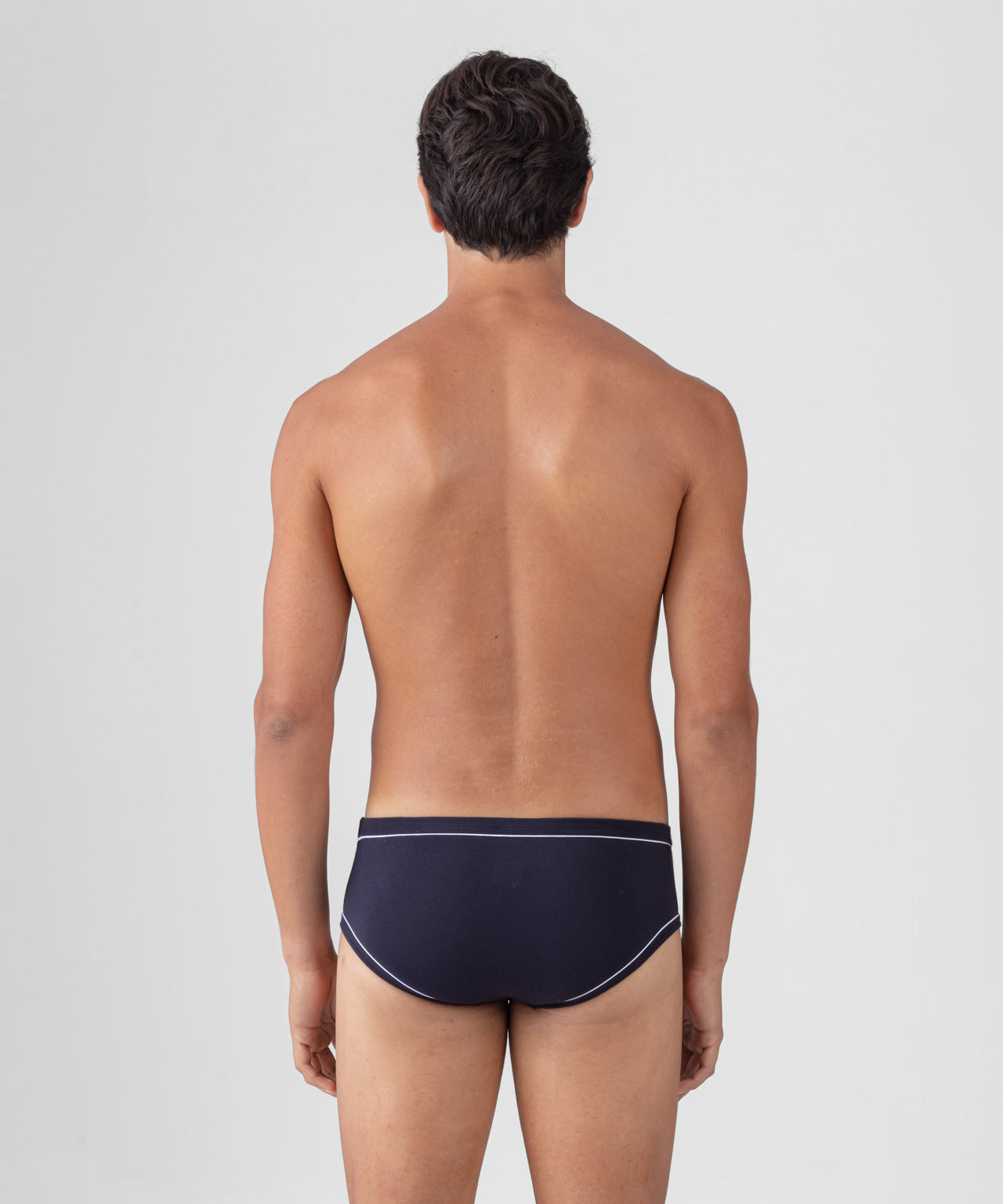 Y-Front Briefs w Piping: Navy