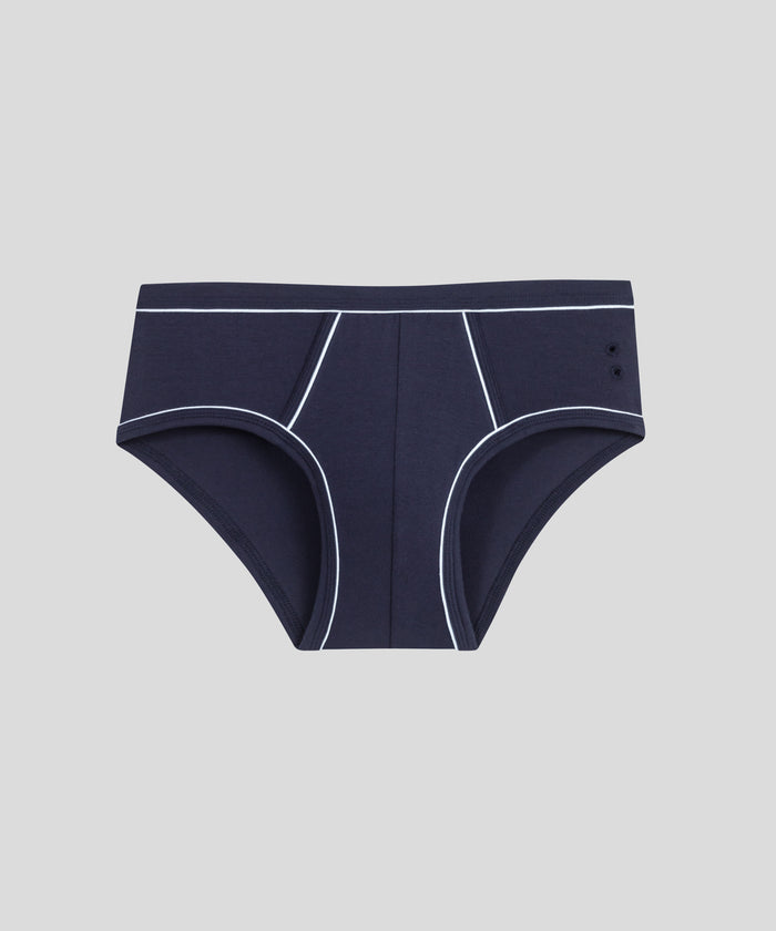 Y-Front Briefs w. Piping: Navy