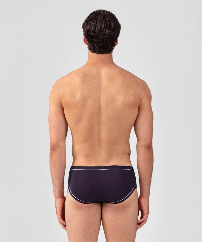Y-Front Briefs w. Piping: Navy