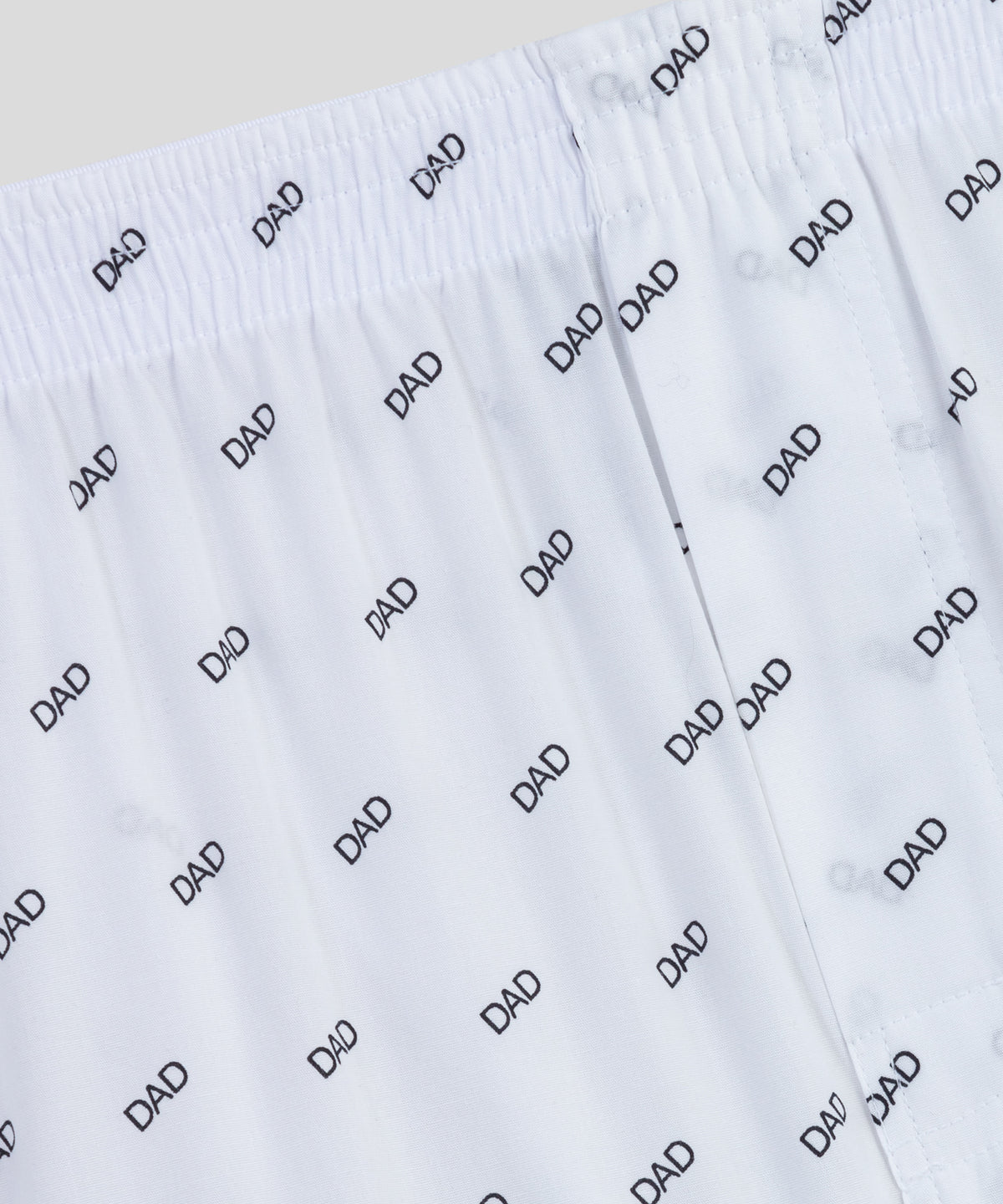 Boxer Shorts "DAD": White