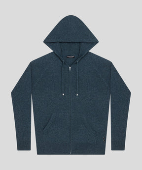 Cashmere Zipped Hoodie: Dark Sage