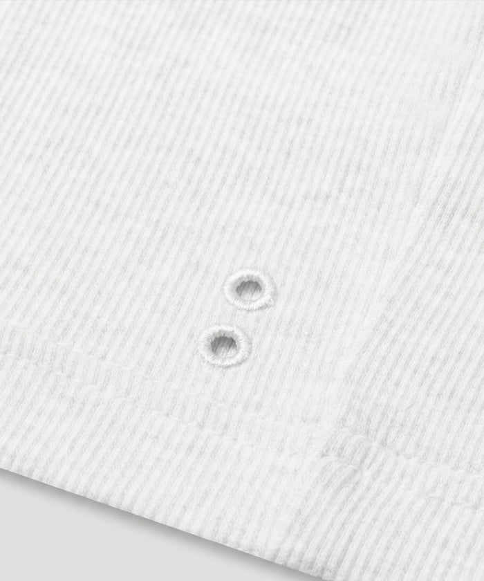 Army Ribbed Tank Top: White