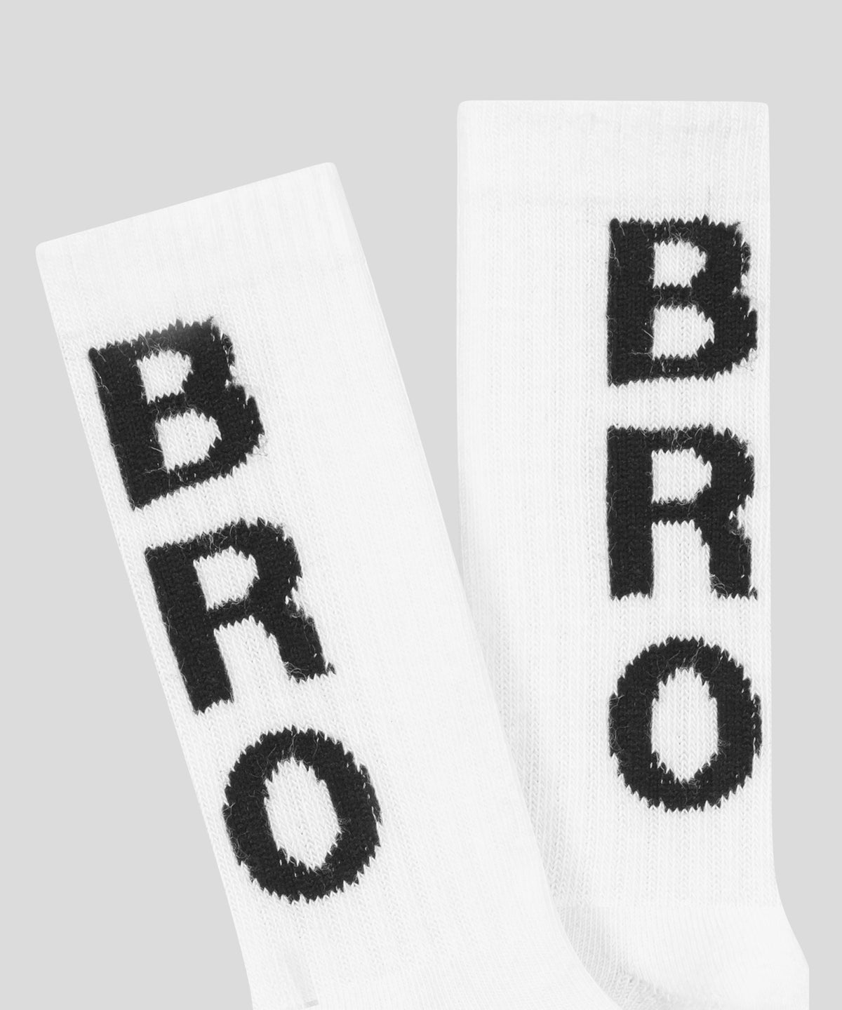 RON DORFF + BON★ON Kids Sports Socks "BRO": White