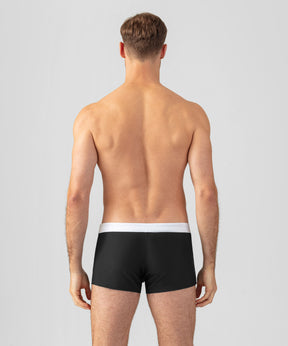 RD Swim Trunks w. White Waistband: Black