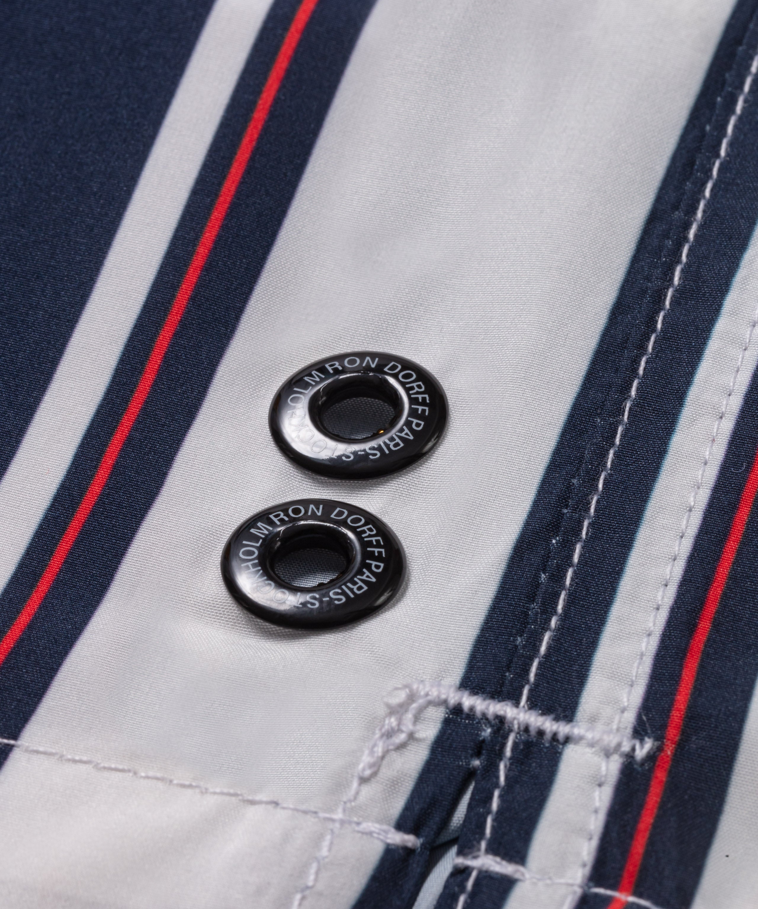 Swim Shorts w. Vertical Stripes: Navy