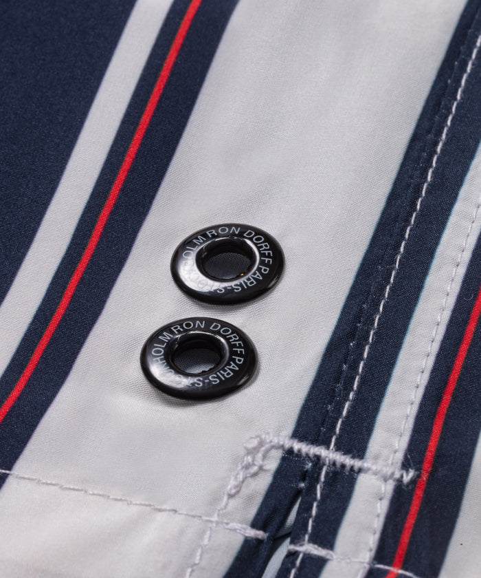 Swim Shorts w. Vertical Stripes: Navy