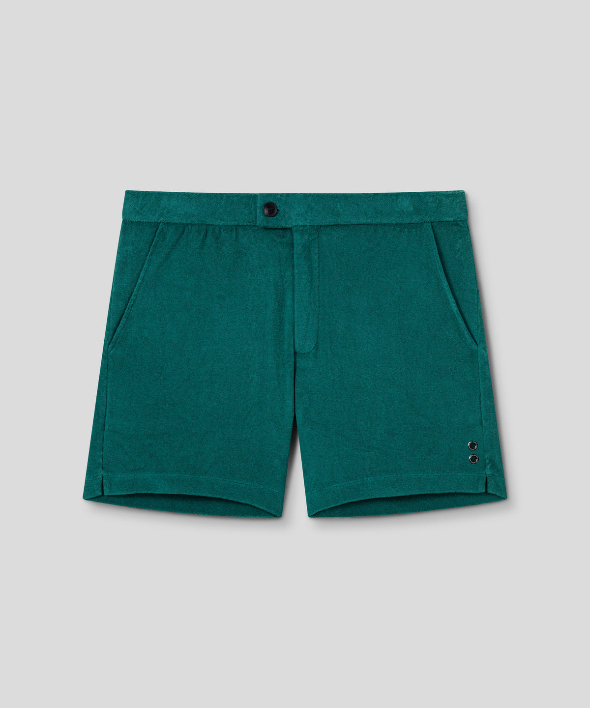 Cotton Terry Tennis Shorts: Pine Green