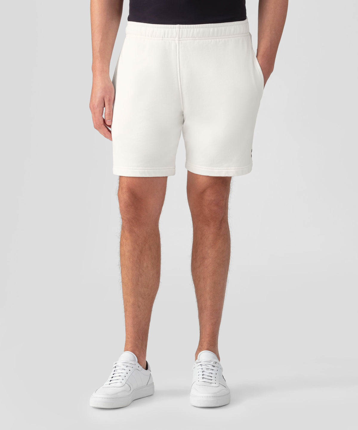 Organic Cotton Jogging Shorts: Off White