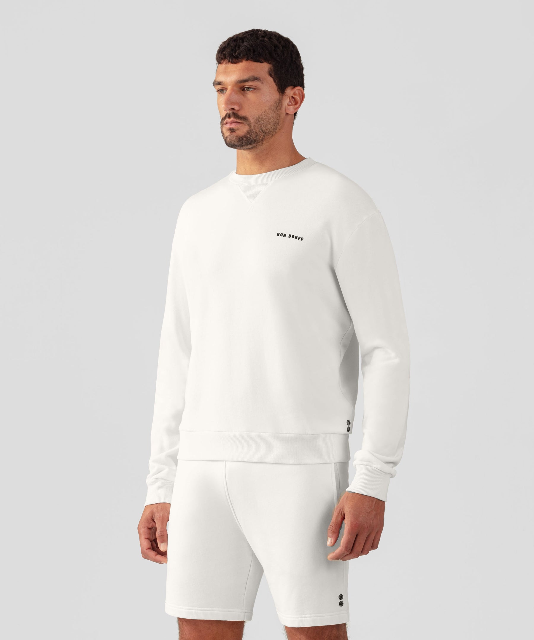 Organic Cotton Relaxed Fit Sweatshirt: Off White