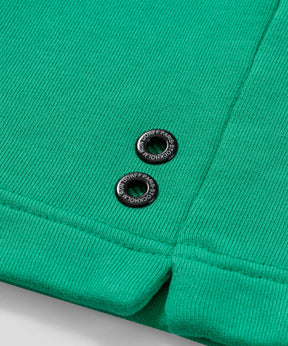 Organic Cotton Sleeveless Sweatshirt Eyelet: Grass Green