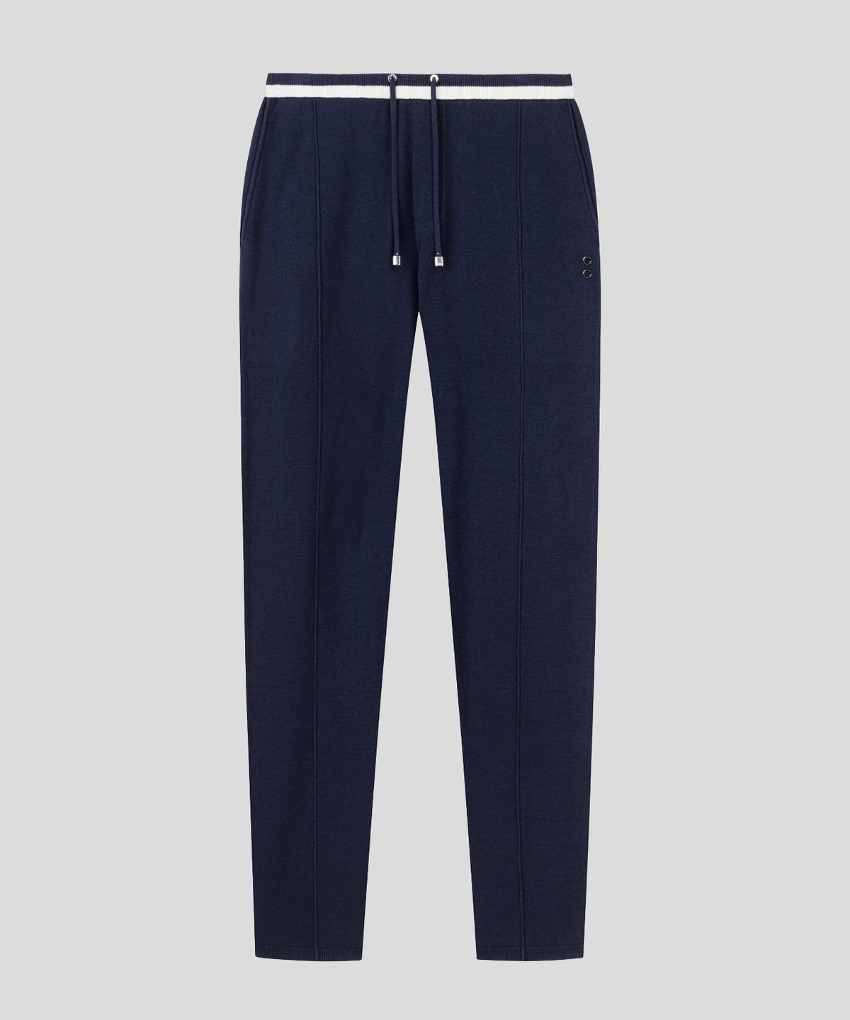 Cotton Silk Tennis Pants: Navy