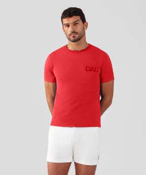 Organic Cotton T-Shirt "DAD": Summer Red