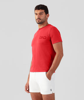 Organic Cotton T-Shirt "DAD": Summer Red