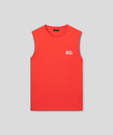 Organic Cotton Sleeveless T-Shirt DISCIPLINE Chest: Summer Red