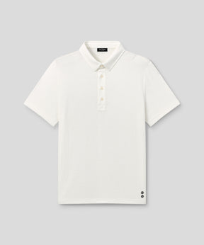 Cotton Terry Polo w. Piqué Collar: Off White