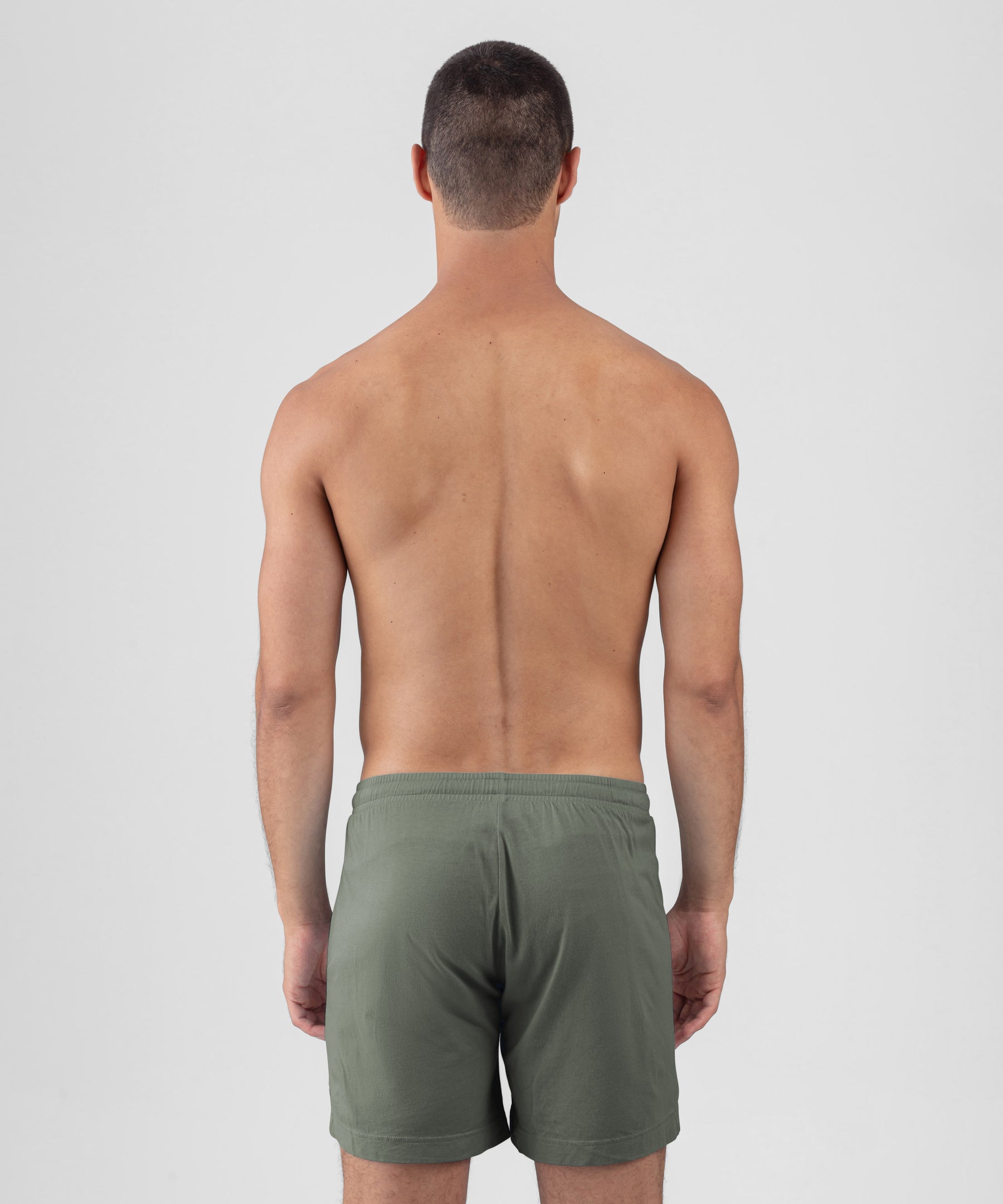 Cotton Modal Home Shorts: Army Green