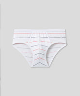 Y-Front Briefs w. Tennis Stripes: Optic White
