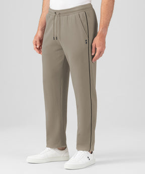 Cotton Piqué Pants w. Piping: Dusty Beige