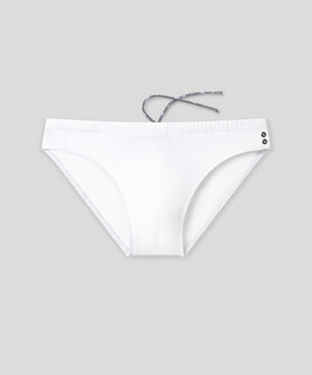 Slim Swim Briefs: White