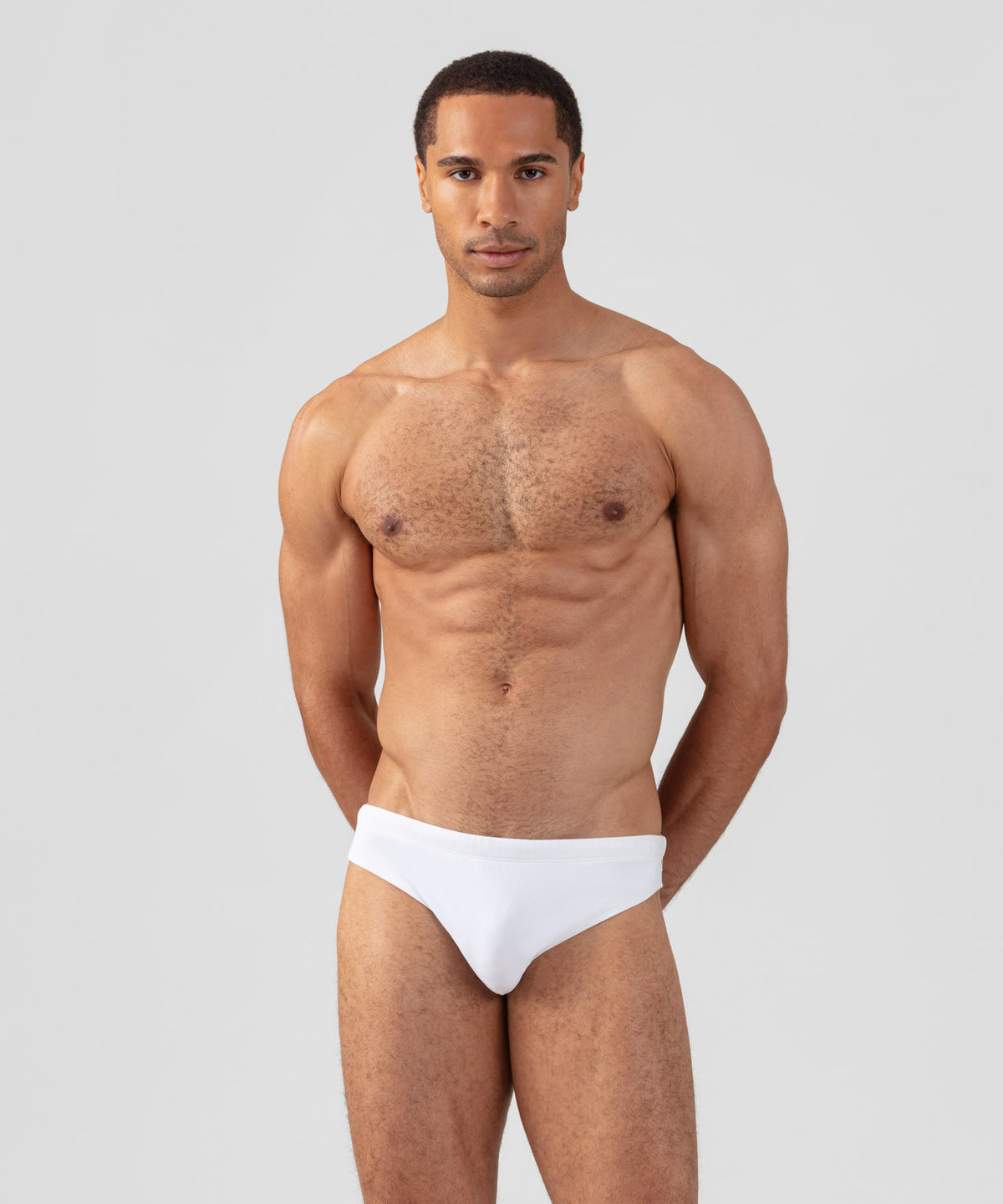 Slim Swim Briefs: White