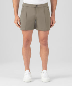 RD Tennis Shorts w. Piping: Dusty Beige