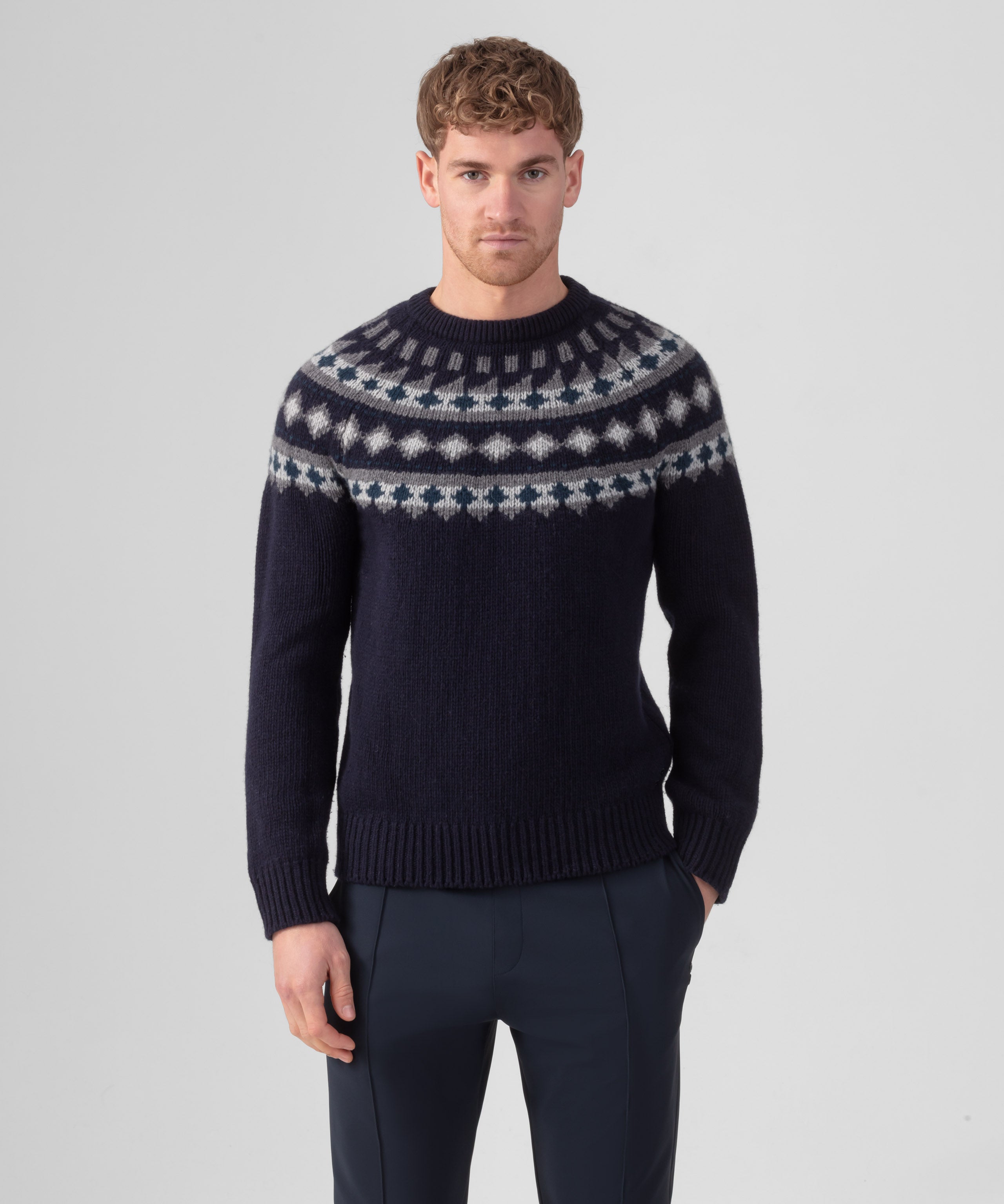 Reformation Fruit Intarsia Regenerative Wool outlet Sweater in Navy