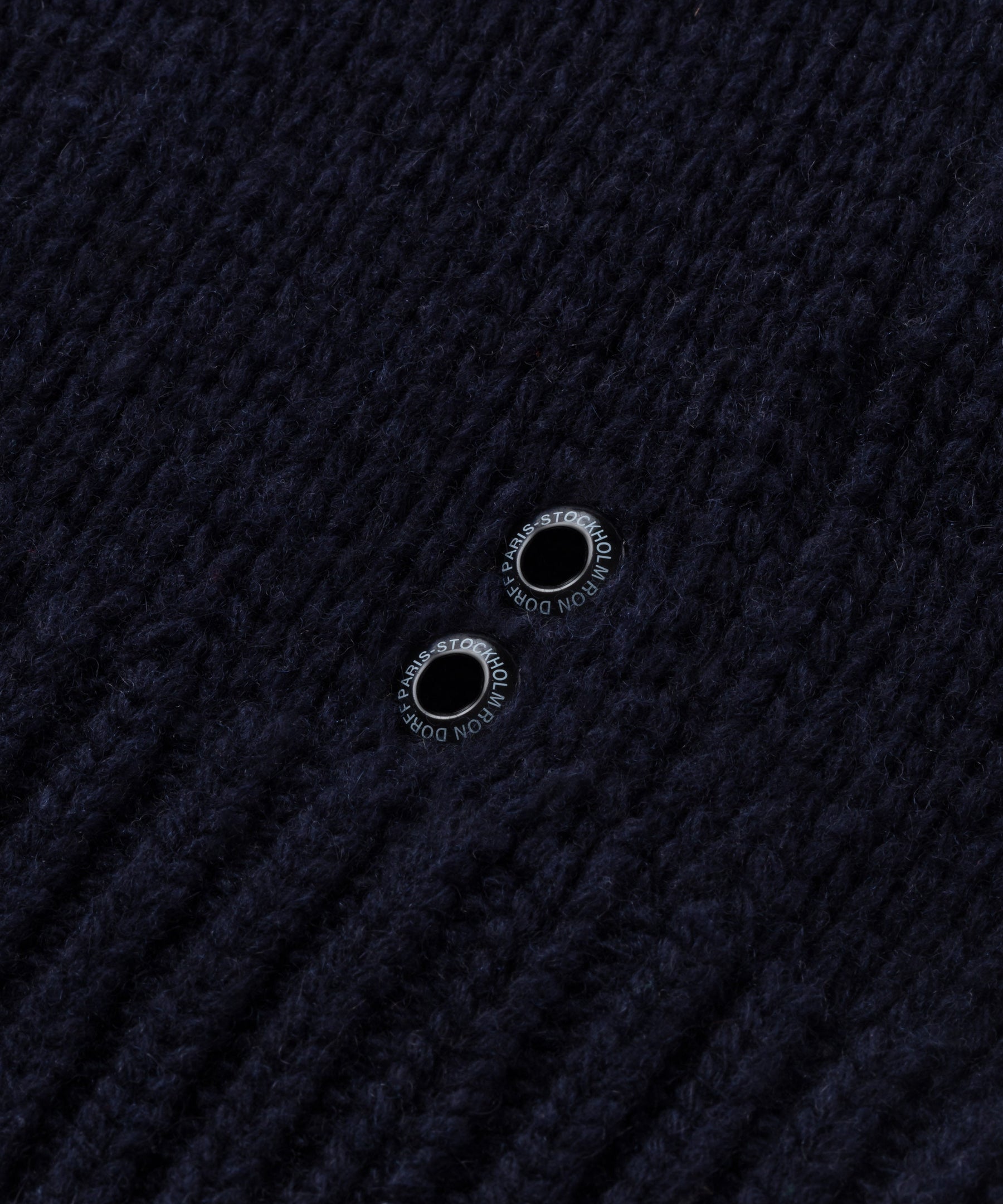 Wool Cashmere Sweater w. Nordic Pattern: Navy